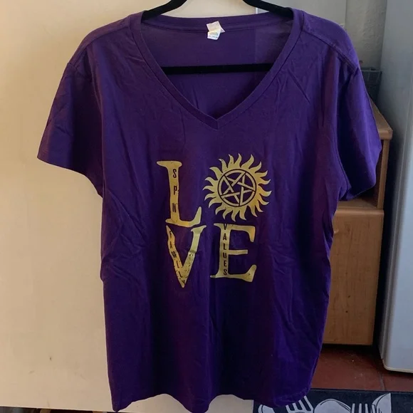 Supernatural Love Fitted V-Neck Tee - Picture 1 of 5